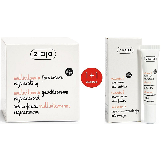 Ziaja Multivitamin Regenerierende Hautcreme 50 ml + Augencreme 15 ml, Doppelpack
