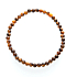 Tigerauge Armband elastisch Naturstein, Kugel 4 mm / 19 cm, Stein der Sonne und Erde, bringt Glück und Reichtum