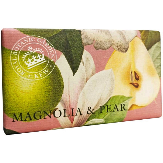 English Soap Magnolia & Pear natürliche parfümierte Toilettenseife mit Sheabutter 240 g