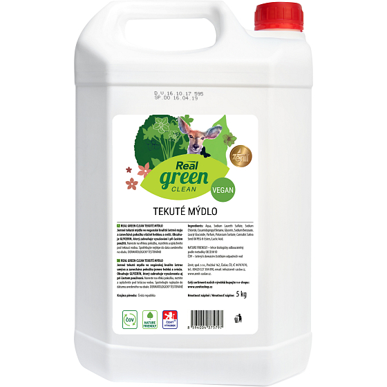 Real Green Clean flüssige Seife, Nachfüllung, 5 kg