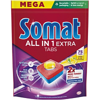 Somat All In 1 Extra Lemon Geschirrspültabs 75 Stück