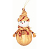 Natürliche Bast Schneemann 15 cm hängende Figur