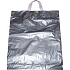 Presse Plastiktüte 45 x 36 cm Silber mit schwarzem Griff 1 Stück