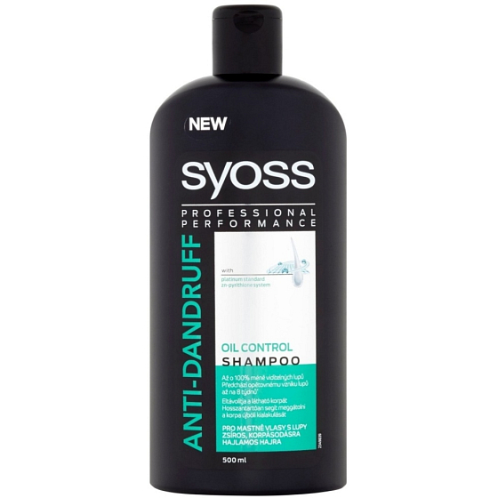 Syoss Anti-Dandruff Oil Control 100 Anti-Grease für fettiges Haar mit 500 ml Schuppen