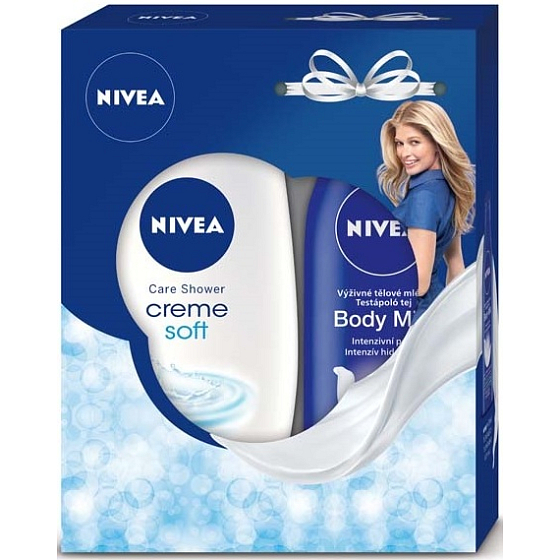 Nivea Creme Soft 250 ml Duschgel + Pflegende Körperlotion 250 ml, Kosmetikset