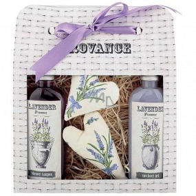 Böhmen Geschenke Lavendel La Provence cremiges Duschgel 100 ml + Shampoo 100 ml + Patchwork 2 Stück, Kosmetikset