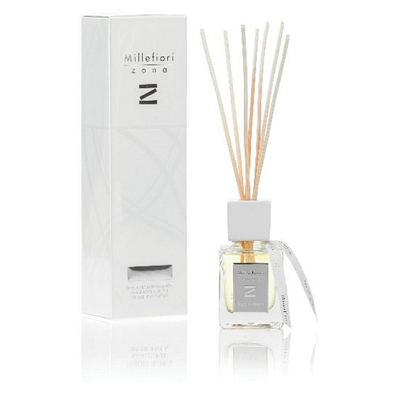 Millefiori Milano Zona Legni & Spezie - Diffusor für Holz und Gewürze 100 ml + 7 Stiele 25 cm lang für kleinere Räume hält 5-6 Wochen