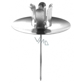 Emocio Metall Kerzenhalter für eine Baumkerze mit einer silbernen Aussparung 5 cm 1 Stück