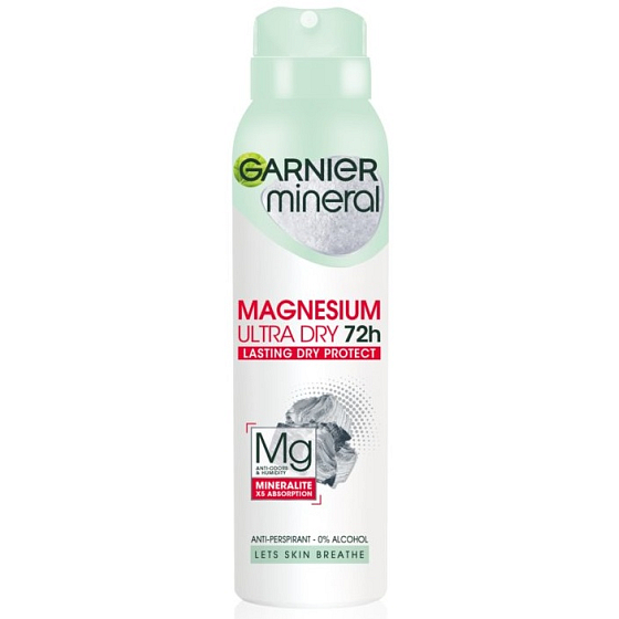 Garnier Mineral Magnesium Ultra Dry 72h Antitranspirant Deodorant Spray für Frauen 150 ml