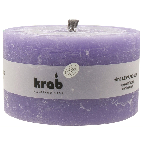 Krabben Lavendel abweisende Gartenkerze rustikal, brennt 45 Stunden, 80 x 140 x 140 mm 1.000 g