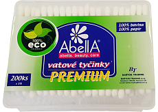AbellA Premium ECO Wattestäbchen Box, 200 Stk