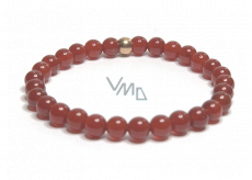 Achat rot Armband elastisch Naturstein, Perle 6 mm / 16-17 cm, fügt Rückstoß und Stärke