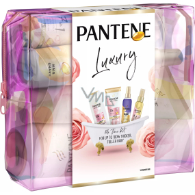 Pantene Rose Lift'n'Volume Haarshampoo 300 ml + Haarspülung 200 ml + Haarölserum 100 ml + SOS Haarbalsamspray 150 ml + Kosmetiktasche, Kosmetikset für Frauen