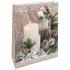 Nekupto Geschenkpapier Tasche 32,5 x 26 x 13 cm Weihnachtskerze silber