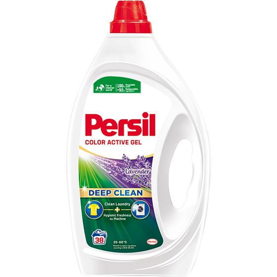Persil Deep Clean Lavendel Universal-Flüssigwaschgel für Buntwäsche 38 Dosen 1,71 l