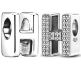 Charme Sterling Silber 925 Alphabet Buchstabe H, Perle für Armband
