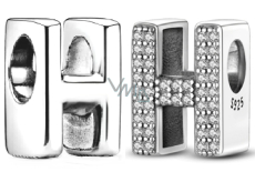 Charme Sterling Silber 925 Alphabet Buchstabe H, Perle für Armband