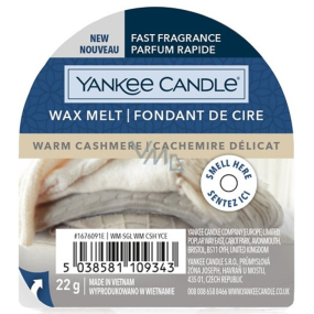 Yankee Candle Warm Cashmere - Warmes Kaschmir-Duftwachs für die Aromalampe 22 g