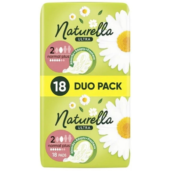 Naturella Ultra Normal Plus Duo s heřmánkem hygienické vložky, 18 kusů