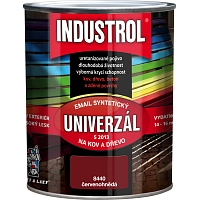 Industrol S2013 universell glänzende Deckfarbe für Metall und Holz, 8440 rotbraun, 600 ml