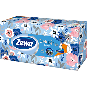 Zewa Deluxe Family Box 3-lagige Papiertaschentücher, 90 Stück