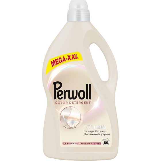 Perwoll Light Colors Waschgel für hellbunte und weiße Kleidung 80 Waschladungen, 4L