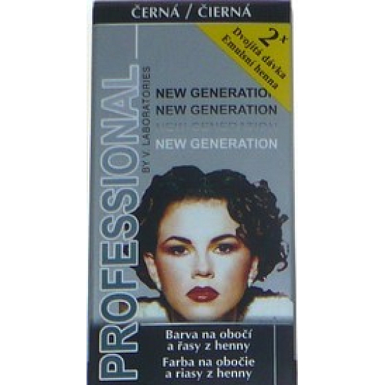 Professionelle Henna Augenbrauen- und Wimpernfarbe schwarz 2 x 3 ml