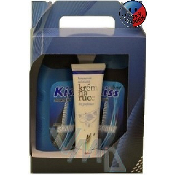 Mika Kiss Silver Sport 2 in 1 Duschgel 400 ml + Shampoo 400 ml + Handcreme 100 ml, Kosmetikset