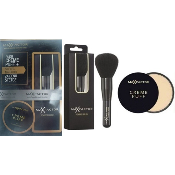 Max Factor Makeup & Creme Puff Refill + Puderpinsel, Kosmetikset