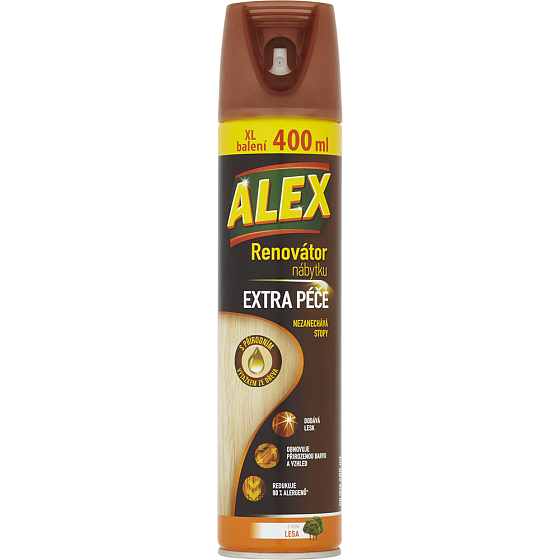 Alex Furniture Renovator - besondere Pflege mit Naturholzextrakt schützt Möbel und stellt das natürliche Farbspray 400 ml wieder her