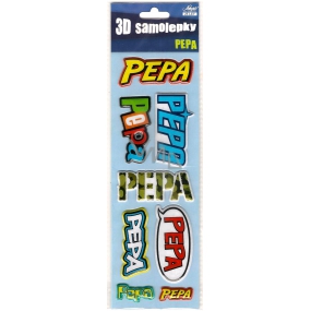 Nekupto 3D Aufkleber mit dem Namen Pepa 8 Stück