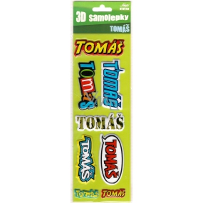 Nekupto 3D Aufkleber mit dem Namen Tomas 8 Stück