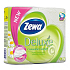 Zewa Deluxe Aqua Tube Camomile Comfort parfümiertes Toilettenpapier 3-lagig 150 Stück 4 Stück, Rolle, die gespült werden kann