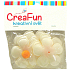 CreaFun Textildekoration Blume 4,5 cm 10 Stück
