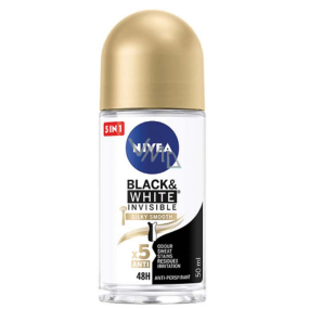 Nivea Invisible Black & White Seidig Glatte Kugel Antitranspirant Deodorant Roll-On für Frauen 50 ml