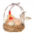 Henne in einem Nest 12 cm braun