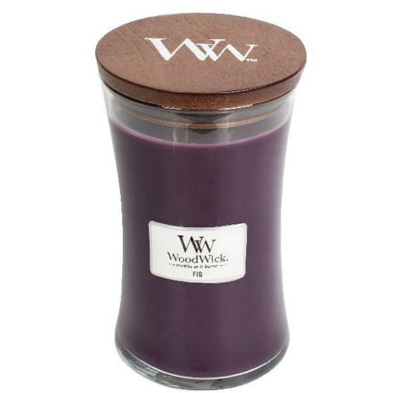 WoodWick Fig - Feigen-Duftkerze mit Holzdocht und Deckelglas groß 609,5 g