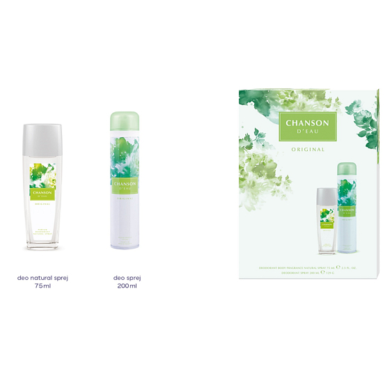 Chanson d Eau Original parfümiertes Deodorantglas 75 ml + Deodorantspray 200 ml, Geschenkset für Frauen