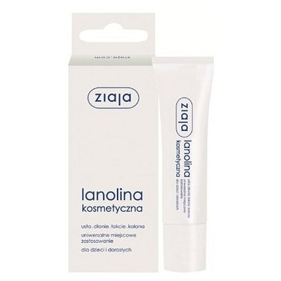 Ziaja Lanolín kosmetische Universalcreme für Lippen, Hände, Ellbogen, Knie für Kinder und Erwachsene 10 g