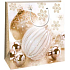 Ditipo Geschenkpapiertüte 12 x 8 x 20 cm Weihnachten weiß - goldene Flakons