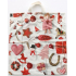 Presse Plastiktüte 46 x 43 cm Weihnachten weiß Schneemann, Ornamente, Hufeisen