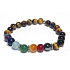 Chakra-Armband Tigerauge, elastische Natursteinkugel 8 mm / 16 - 17 cm