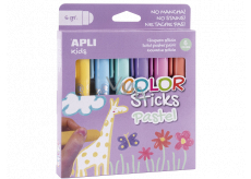 Apli Color Sticks Tempera Trockenpastellfarben 6 x 6 g, Set