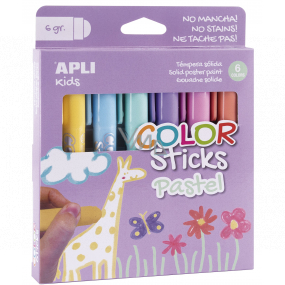 Apli Color Sticks Tempera Trockenpastellfarben 6 x 6 g, Set
