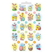 Bogen Ostern Wasserabziehbilder für Eier mit Glitzer Hase 9,5 x 15 cm 32 Stück