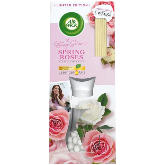 Air Wick Reed Diffuser Ätherische Öle Frühlingsrosen Duftstäbchen Lufterfrischer 25 ml