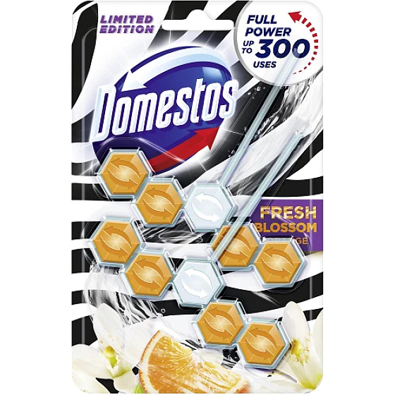 Domestos Power 5 Zebra Orange Blossom WC Vollblock 2 x 55 g