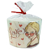 Emocio Love - Mädchen mit Brille, Herz weiße Kerze Ellipse 115 x 53 x 100 mm