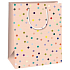 Ditipo Geschenkpapiertüte 18 x 10 x 22,7 cm Hellrosa farbige Tupfen