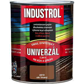 Industrol S2013 universell glänzend obere Farbe für Metall und Holz, 2210 dunkel, 750 ml